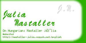 julia mastaller business card